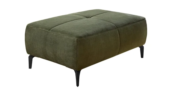 Hocker Sitzhocker 79 x 111 cm Veloursbezug grün - SALO