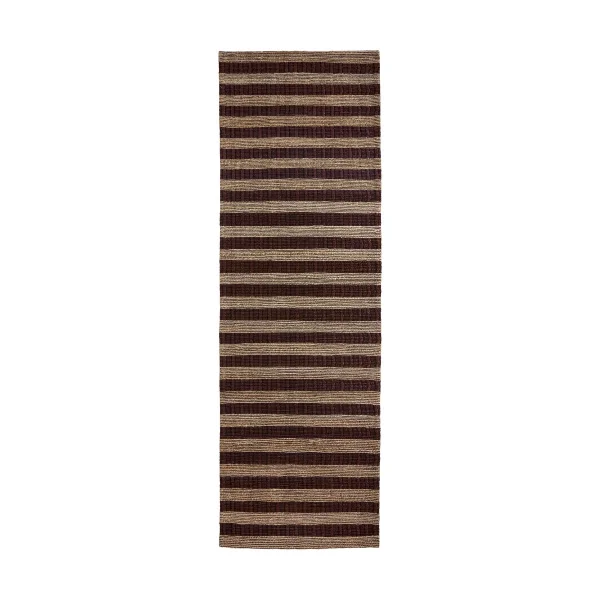 House Doctor Block Teppich braun-natur 90×300 cm