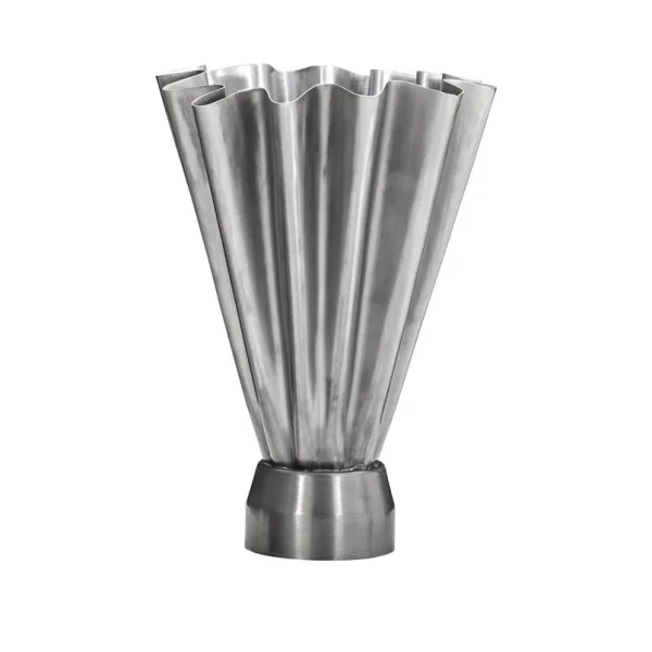 House Doctor - Flood Vase Ø 10 cm silber gebürstet Eisen