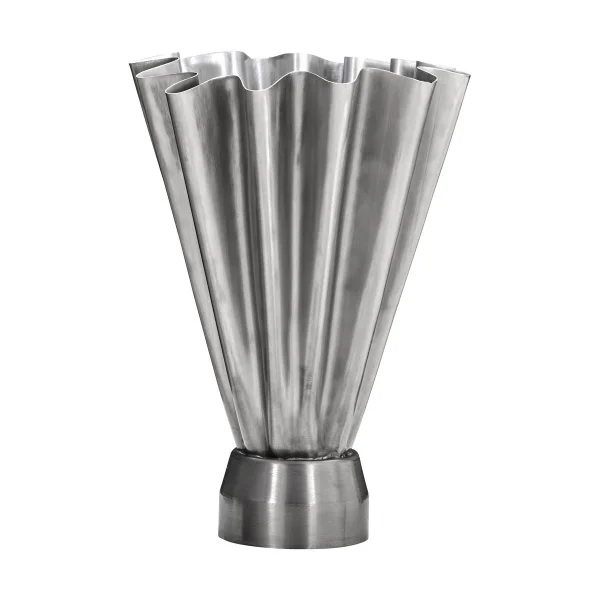 House Doctor Flood Vase Ø23 cm Gebürstetes Silber