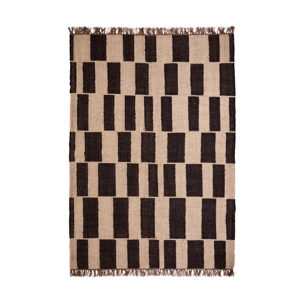 House Doctor Graph Teppich Schwarz-natur, 160x230 cm