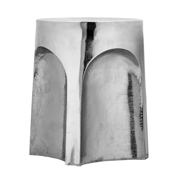 House Doctor - Riga Beistelltisch silber Metall Höhe 40 cm