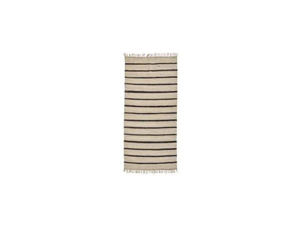 House Doctor - Sima Teppich 200x90 Black/Natural