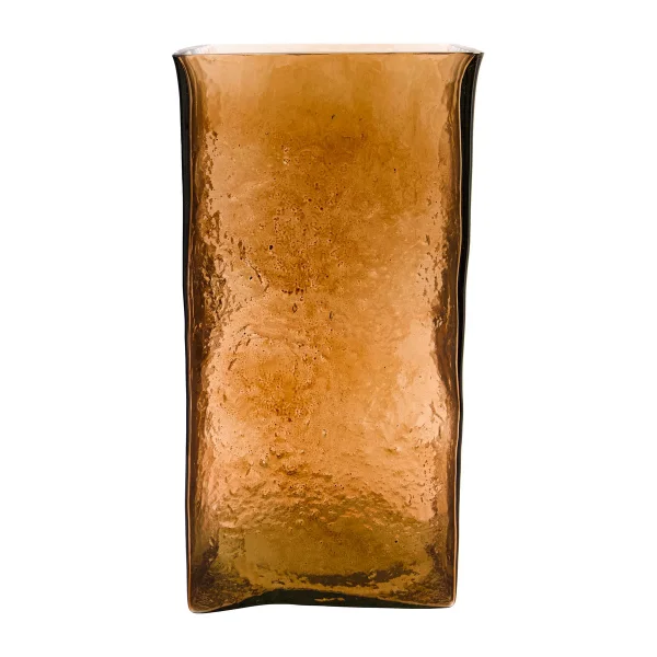 House Doctor Square Vase 16 x 30cm Amber