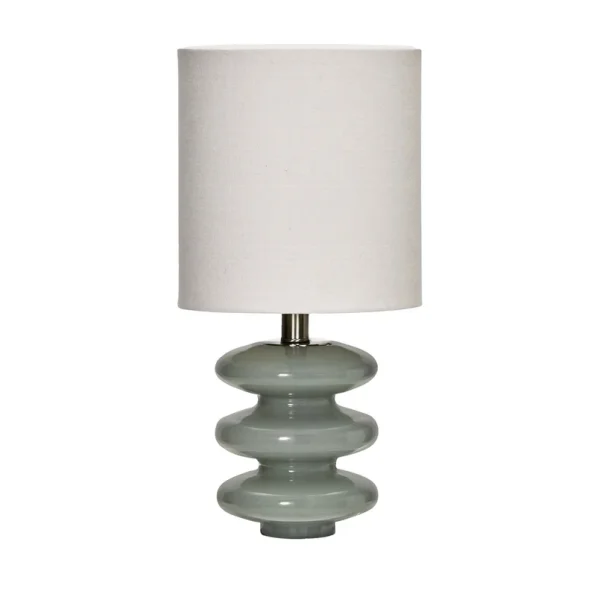 House Doctor - Step S Tischleuchte hellblau Baumwolle Glas