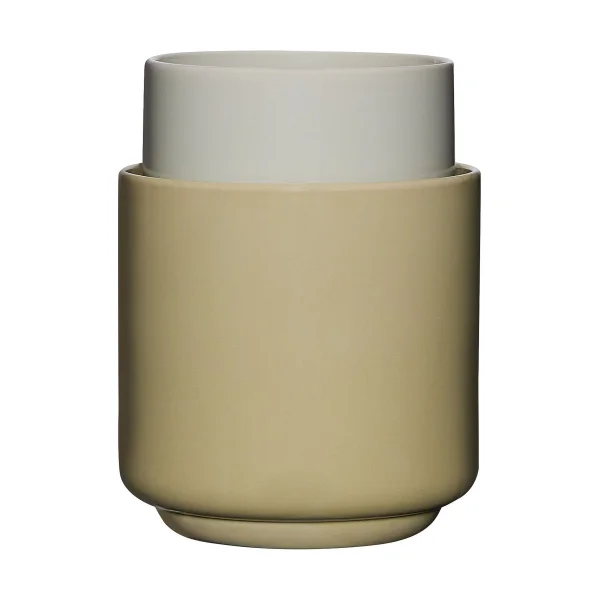 Hübsch Deux Blumentopf Set 2 Teile Light green-sand