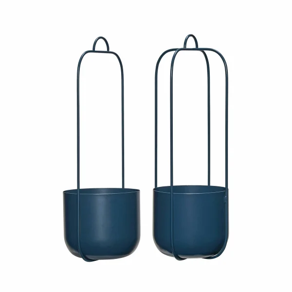 Hübsch Lotus Ampel 2er-Pack Dunkelblau