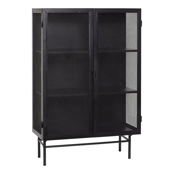 Hübsch Metallschrank 100x45x150 cm Schwarz