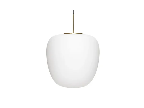 Hübsch - Muse Pendelleuchte Ø 40 cm opal/messing