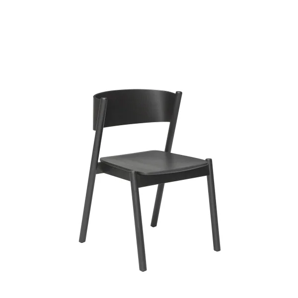 Hübsch Oblique Esszimmerstuhl Schwarz
