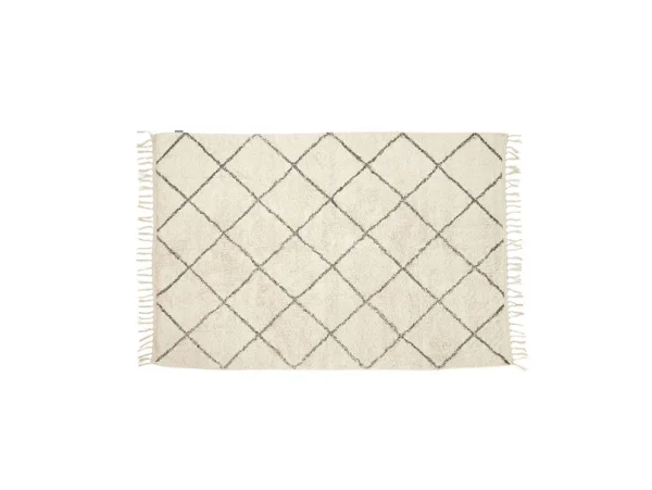 Hübsch - Rhomb Teppich 120x180 Off-White