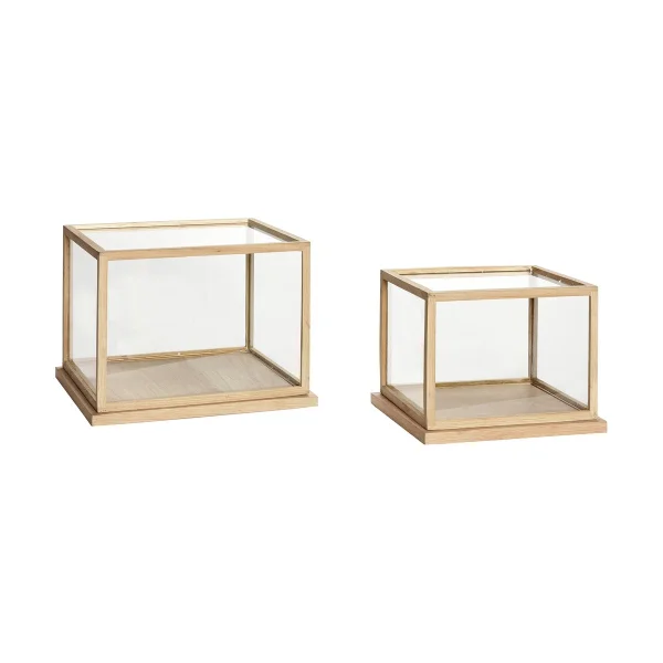 Hübsch Spectacle Display Box Small Set mit 2 Eiche