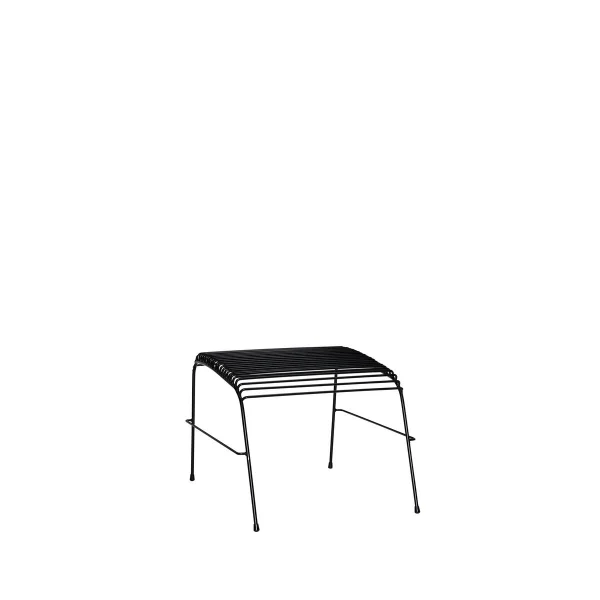 Hübsch String Fußhocker für Outdoor Schwarz