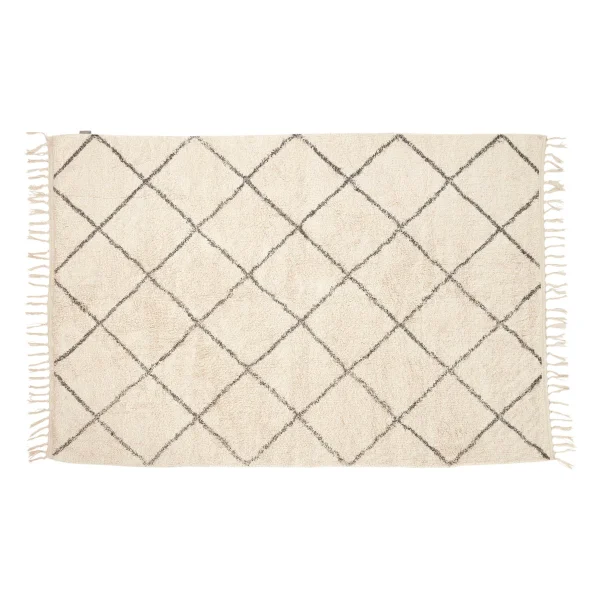 Hübsch Teppich 120x180 cm Viskose beige Weiß-grau