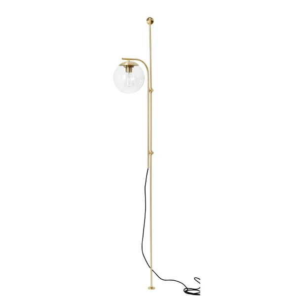 Hübsch Wandleuchte182 cm Metall-glas-messing-klar