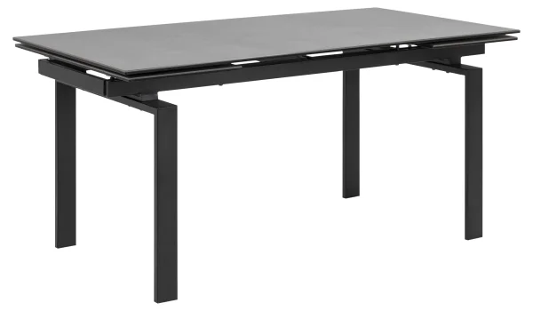 Hummar Esstisch 160/240 cm inkl. 2 Zusatzplatten schwarz.