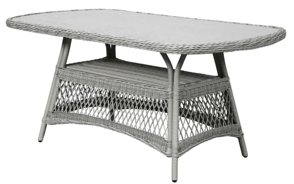 Hvalo Gartentisch 165 x 90 cm, mit Glasplatte, sand.