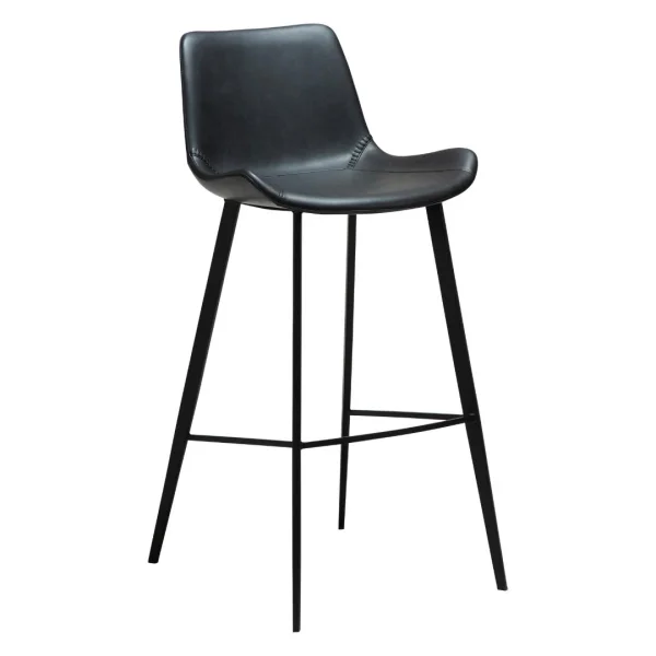Hype Dan-Form Barhocker PU-Kunstleder schwarz.