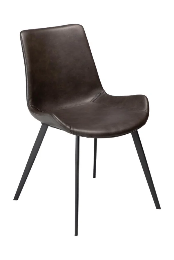 Hype Dan-Form Esszimmerstuhl PU-Kunstleder graulich.