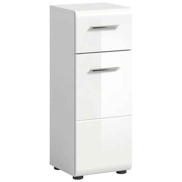 Ice Badschrank 1 Schublade 1 Tür weiß Hochglanz.
