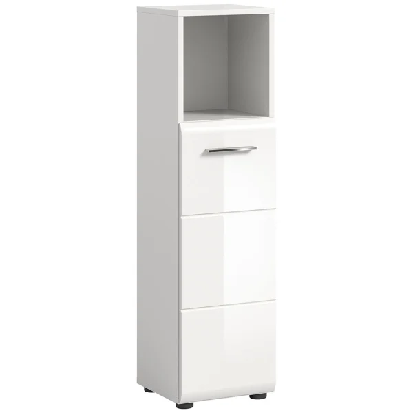 Ice Badschrank 1 Tür 1 Fach weiß Hochglanz.