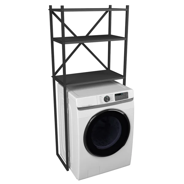 Insasi Kleiderschrank Schrank für Waschmaschine anthrazit.