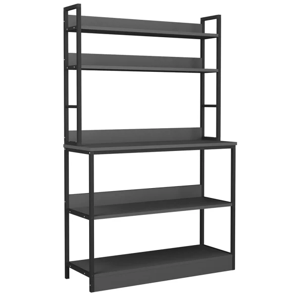 Insasi Küchenregale 101 cm 5 Ablagen anthrazit grau.