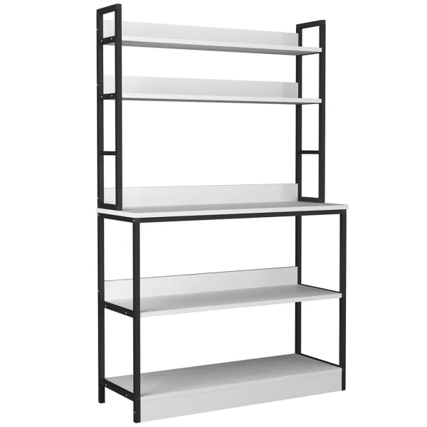 Insasi Küchenregale 101 cm 5 Ablagen weiß.