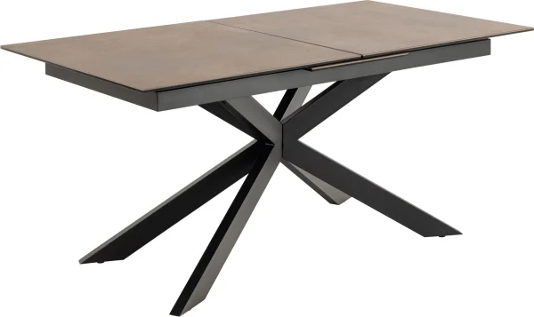 Irwine Esstisch 90x168/210cm inkl. 1 Zusatzplatte braun.
