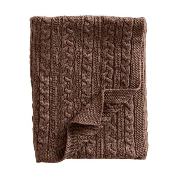 Jack o Juno Babydecke gestrickt Merinowolle 80x100 cm Cookie