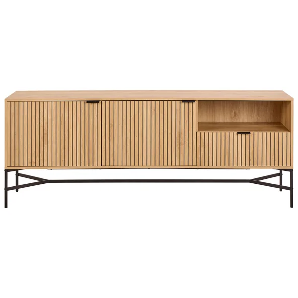 Jaipur Sideboard 2 Türen 1 Schublade 2 Regale Eichen Dekor.