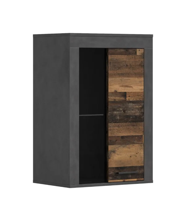 Jam Vitrinenschrank 1 Glastür grau.