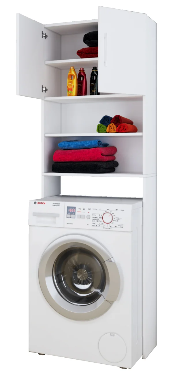 Jutas Badschrank für Waschmaschine Weiß.