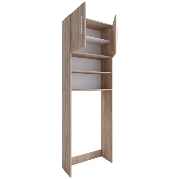 Jutas Kleiderschrank Schrank für Waschmaschine 2 Türen Eiche dekor.