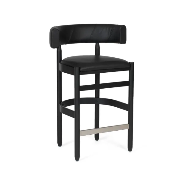 Källemo Botero Barhocker Tärnsjö Leder schwarz-schwarzlaiserte Esche