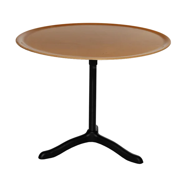 Källemo Cassis Couchtisch Ø47 cm Schwarz eloxiertes Aluminum-Birke