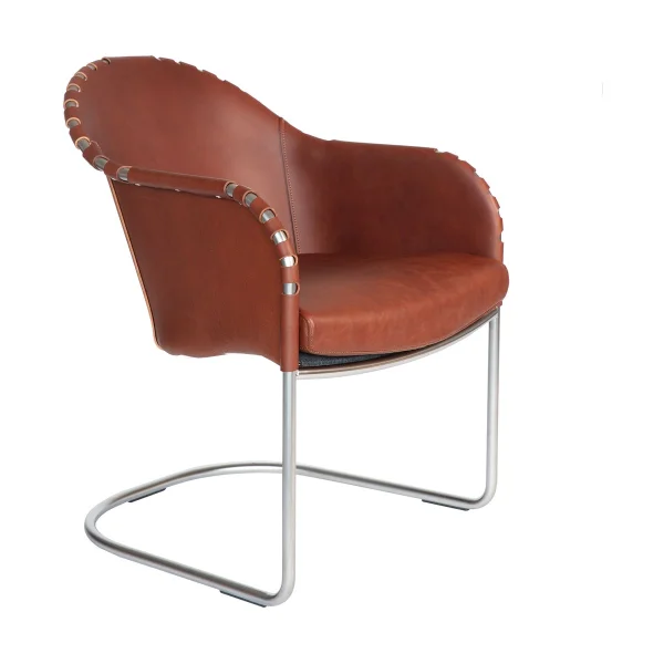 Källemo Ingo V.I.P Sessel Leder braun vintage-chrome