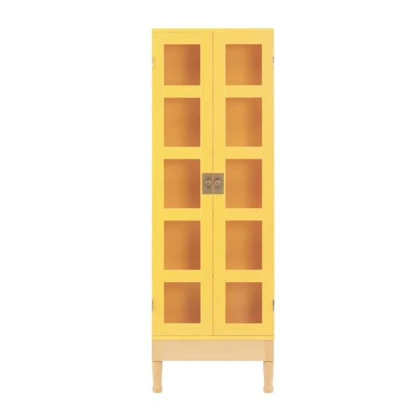Källemo National Geographic Bücherschrank Gelbe Buchsockel-Messing