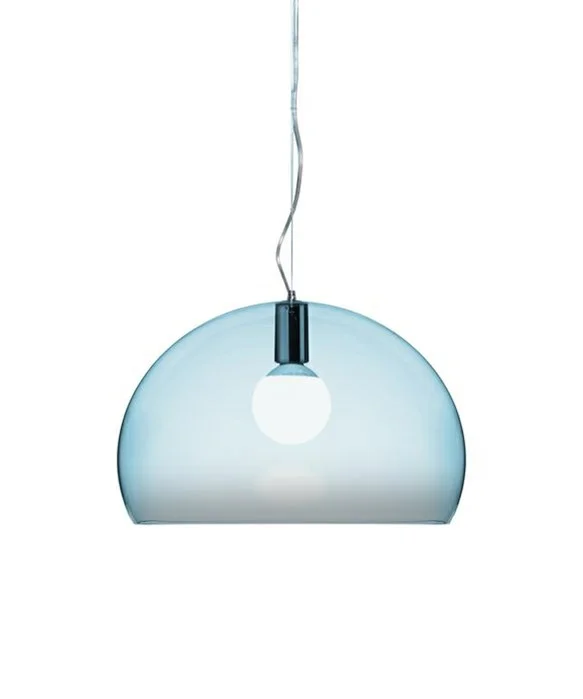 Kartell - FL/Y Pendelleuchte Hell Blau