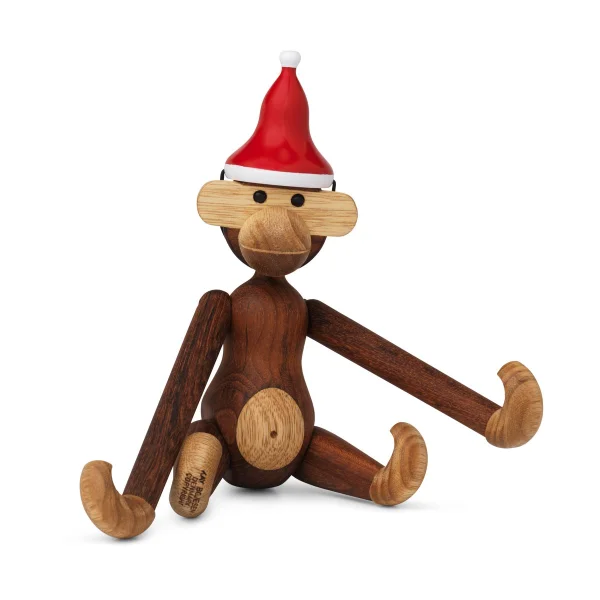 Kay Bojesen Denmark Kleiner Affe mit Weihnachtsmannmütze