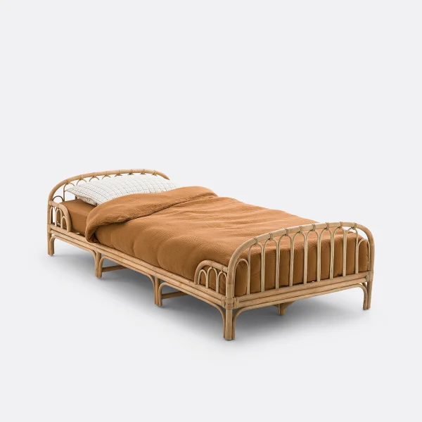 Kinderbett Albin, Rattan 90 x 190 cm