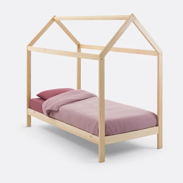 Kinderbett Archi In Haus-form, Kiefer Massiv