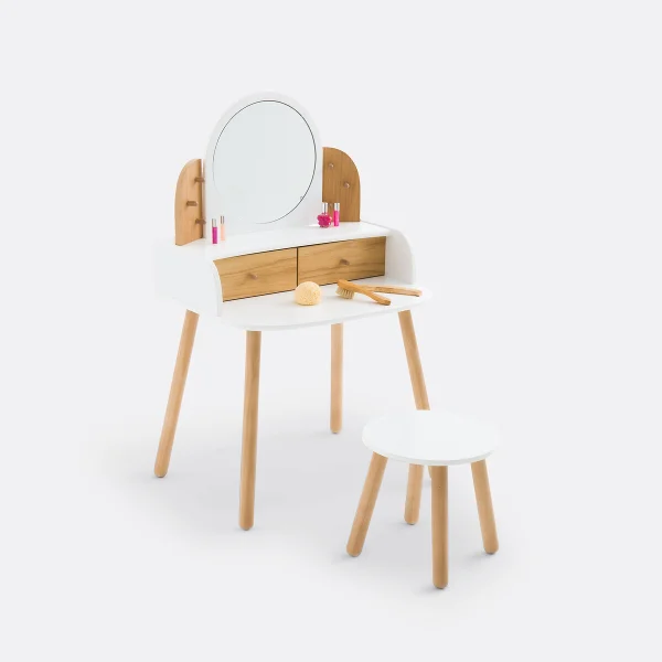 Kinderfrisiertisch Lorette Mit Hocker