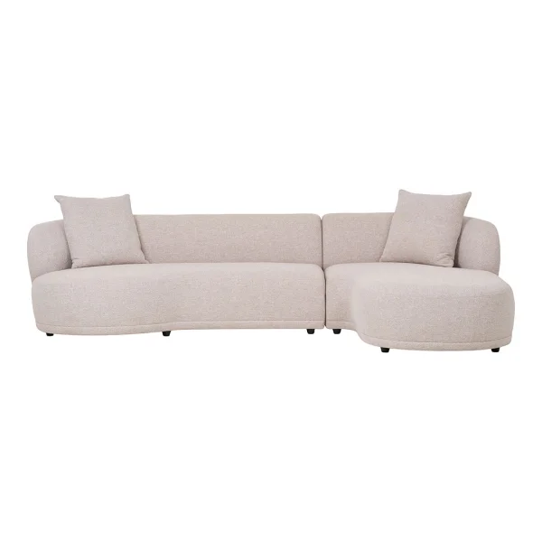 Kingston Sofa Mit 2 Kissen, rechtsdrehend Natur.