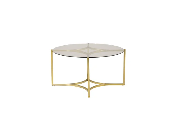 Kivik Couchtisch Ø90 cm Glas rauchfarben.