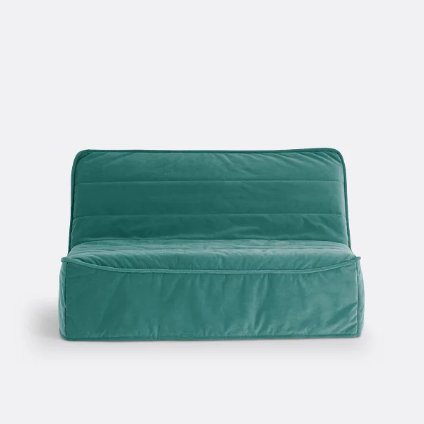 Klappsofa Trani, Samtbezug + Kaltschaum