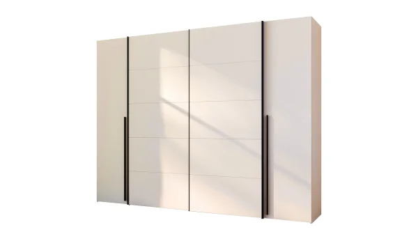 Kleiderschrank beige - 270 cm - Schwebetüren - NARAGO