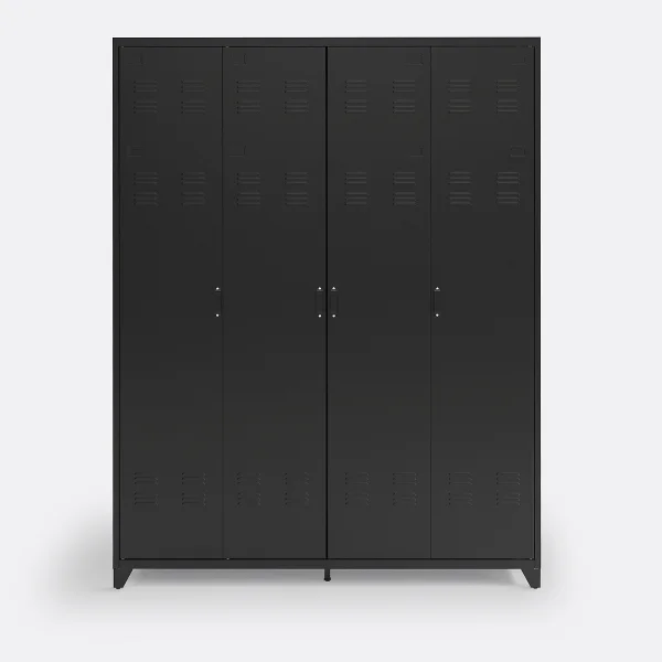 Kleiderschrank Hiba Mit 4 Türen, Stahl