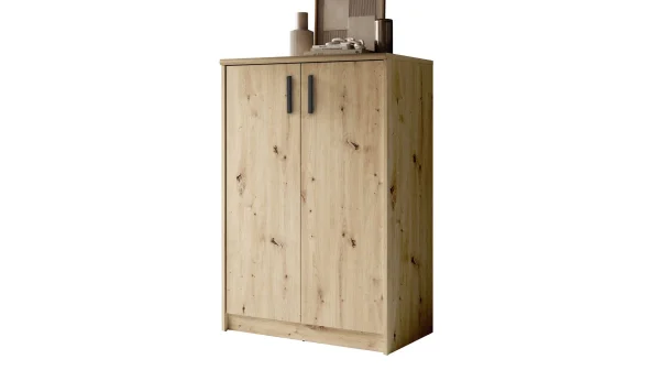 Kommode Artisan Eiche 74 x 50 cm - 2-türig - NELLY
