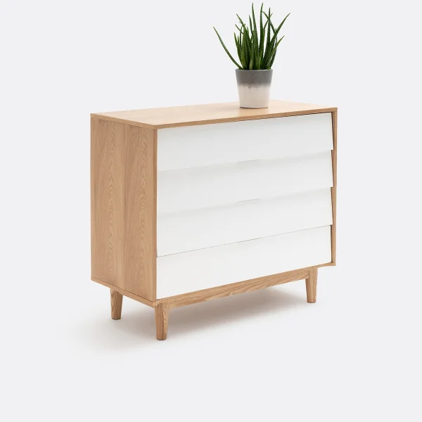 Kommode Jimi, 4 Schubladen, Vintage-stil
